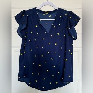 Brand Iris, size M, color Blue and Yellow